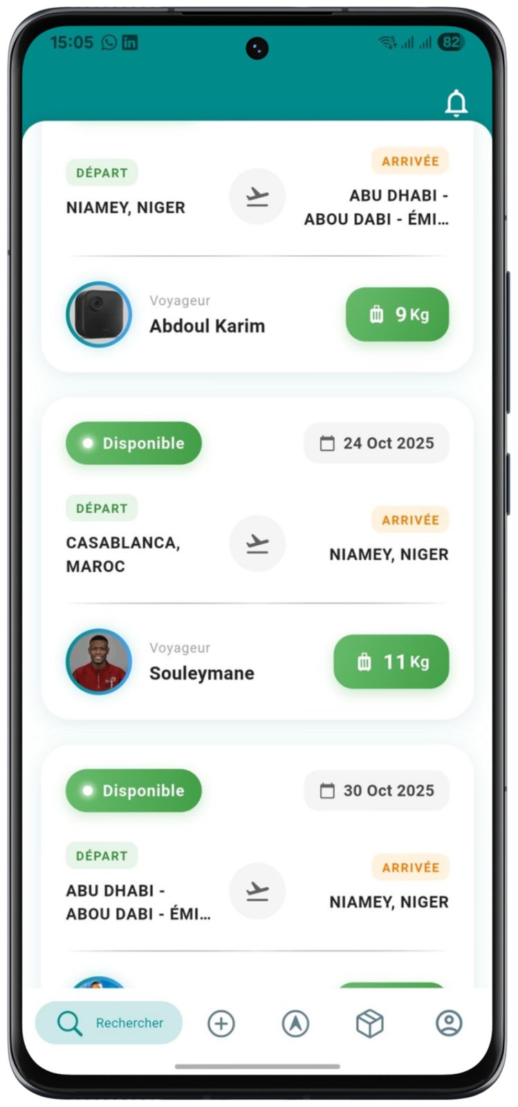 Trouver un voyageur pour votre colis
